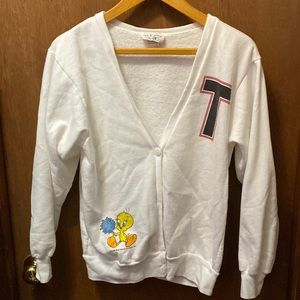 Tweety Bird button down sweater